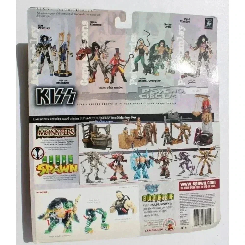 McFarlane Peter Criss Action Figure 1998 KISS Psycho Circus Animal Wrangler Toy